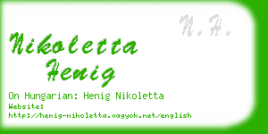 nikoletta henig business card